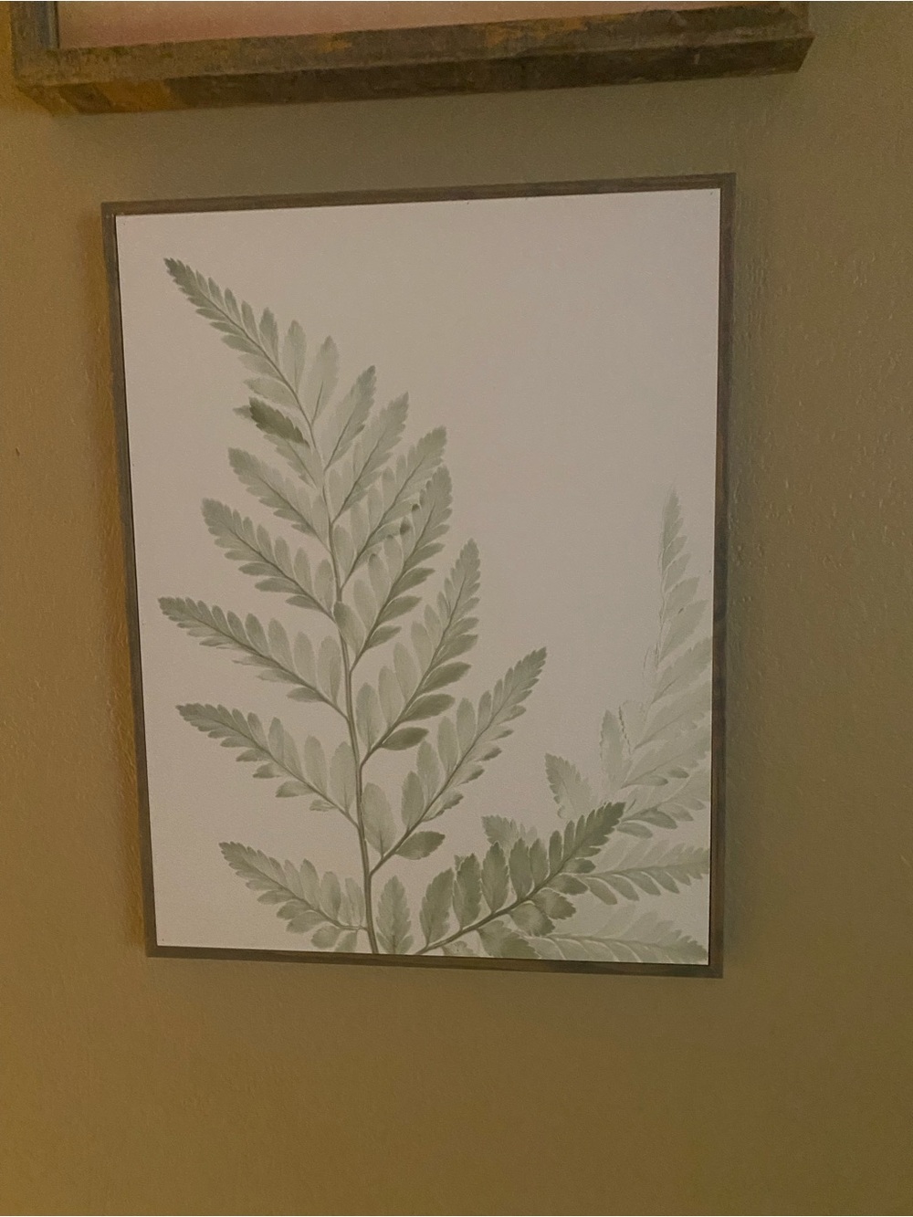 Hobby Lobby Sage Green Fern Framed Wall Art BoHo style